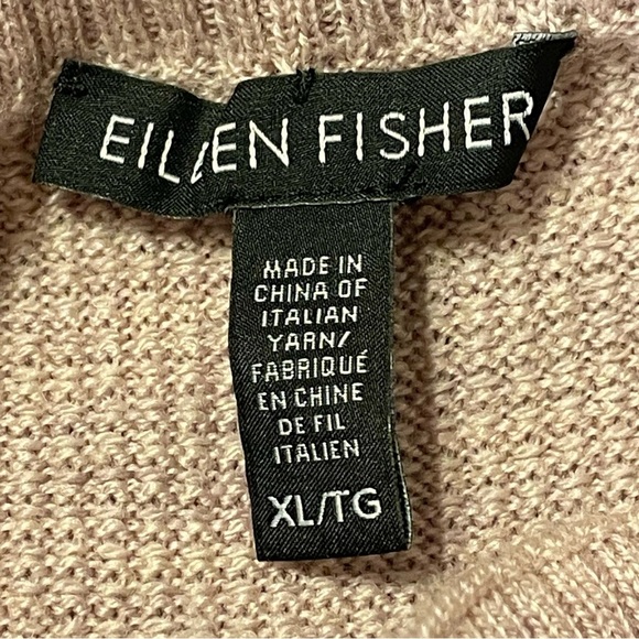 EILEEN FISHER NWOT Merino Jersey Turtleneck Pullover in Icy Plum - Picture 3 of 4